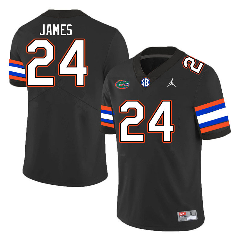 Men #24 Kamran James Florida Gators College Football Jerseys Stitched-Black